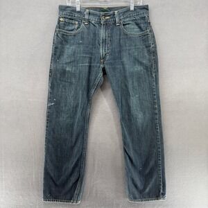 Levi's 505 Reg Fit Denim Jeans Mens 34x32 Eco Green Tag Vintage Straight Y2K